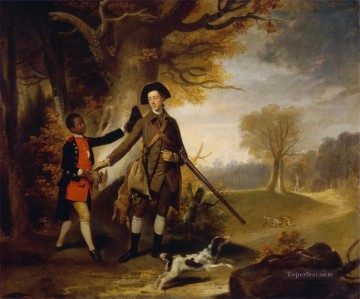 El tercer duque de Richmond disparando con su sirviente 1765 cinegético. Pinturas al óleo